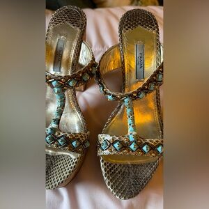 Prada Jewel Cork Platform